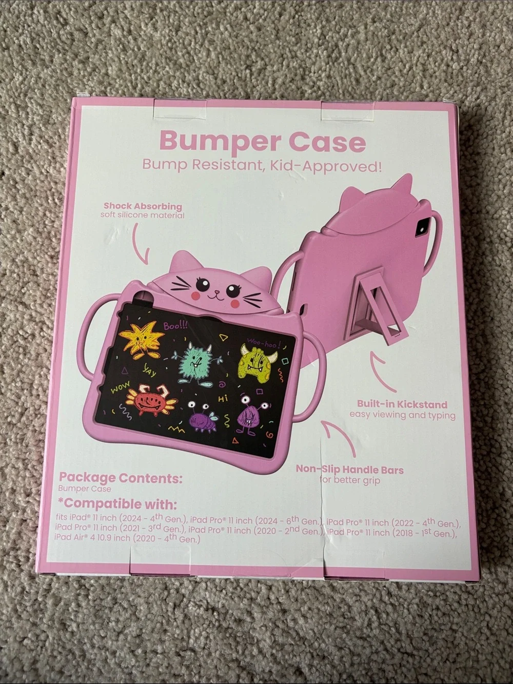 Target Pink Cat Bumper Case for Kids